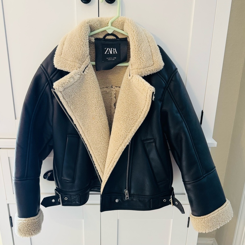 Zara Black Jacket with Cream Lining